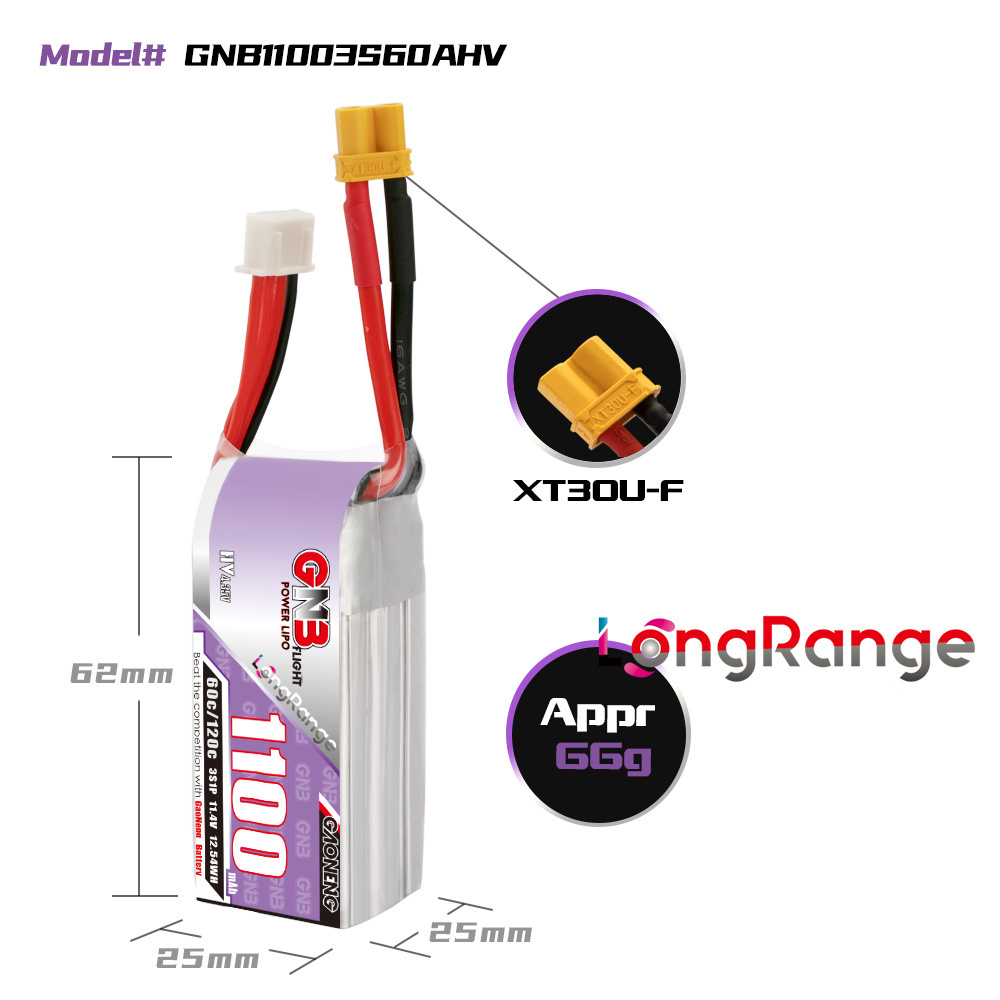 GNB 1100mAh 2S 3S 4S 6S 60C/12 – Drone Battery 6S Bewertung und Preis