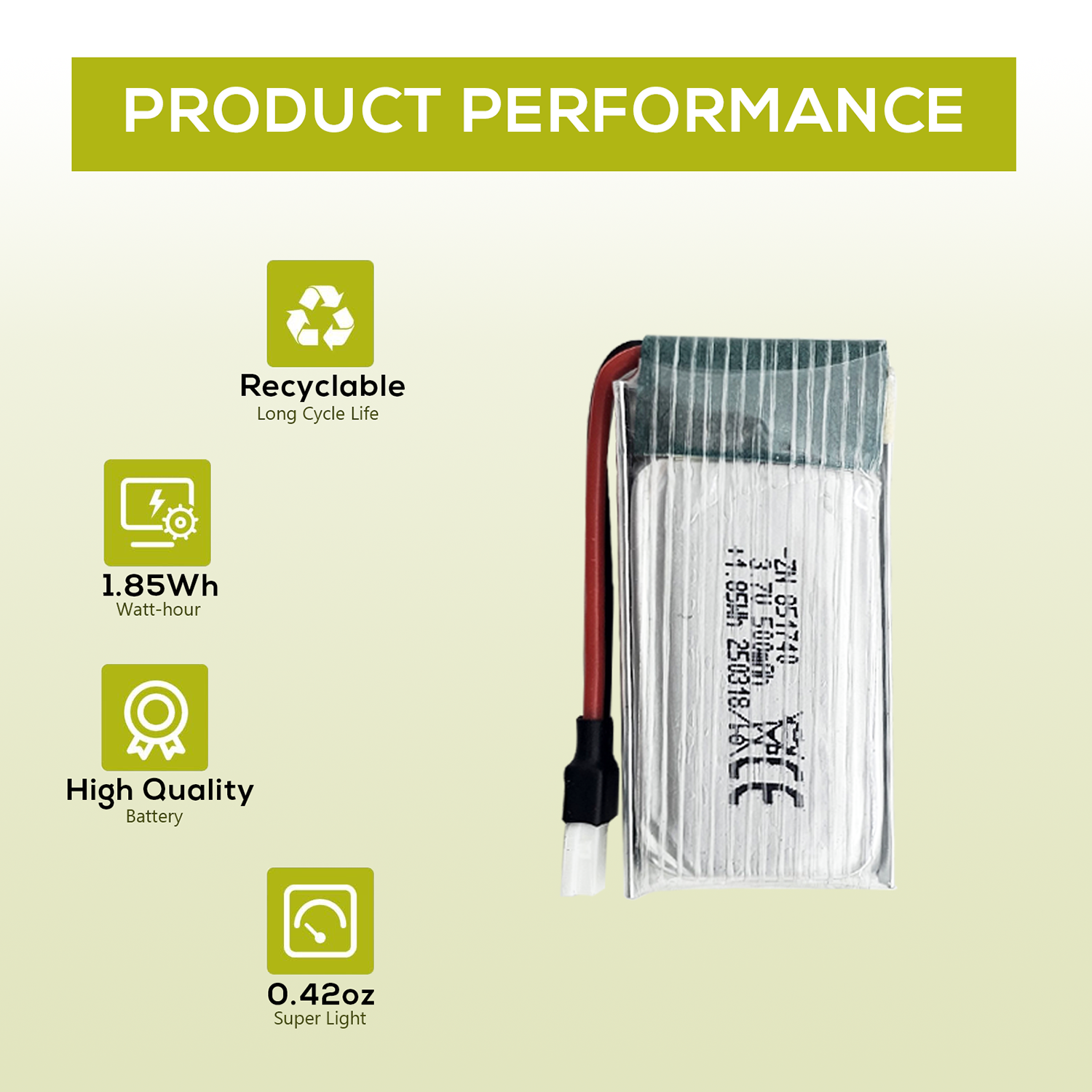 5Pcs 3.7V 500mAh LiPo Batterie – Drone Battery Bag Bewertung und Preis